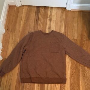 Comfy Coleman Men's Brown Crewneck Pocket Sweatshirt. Size. L